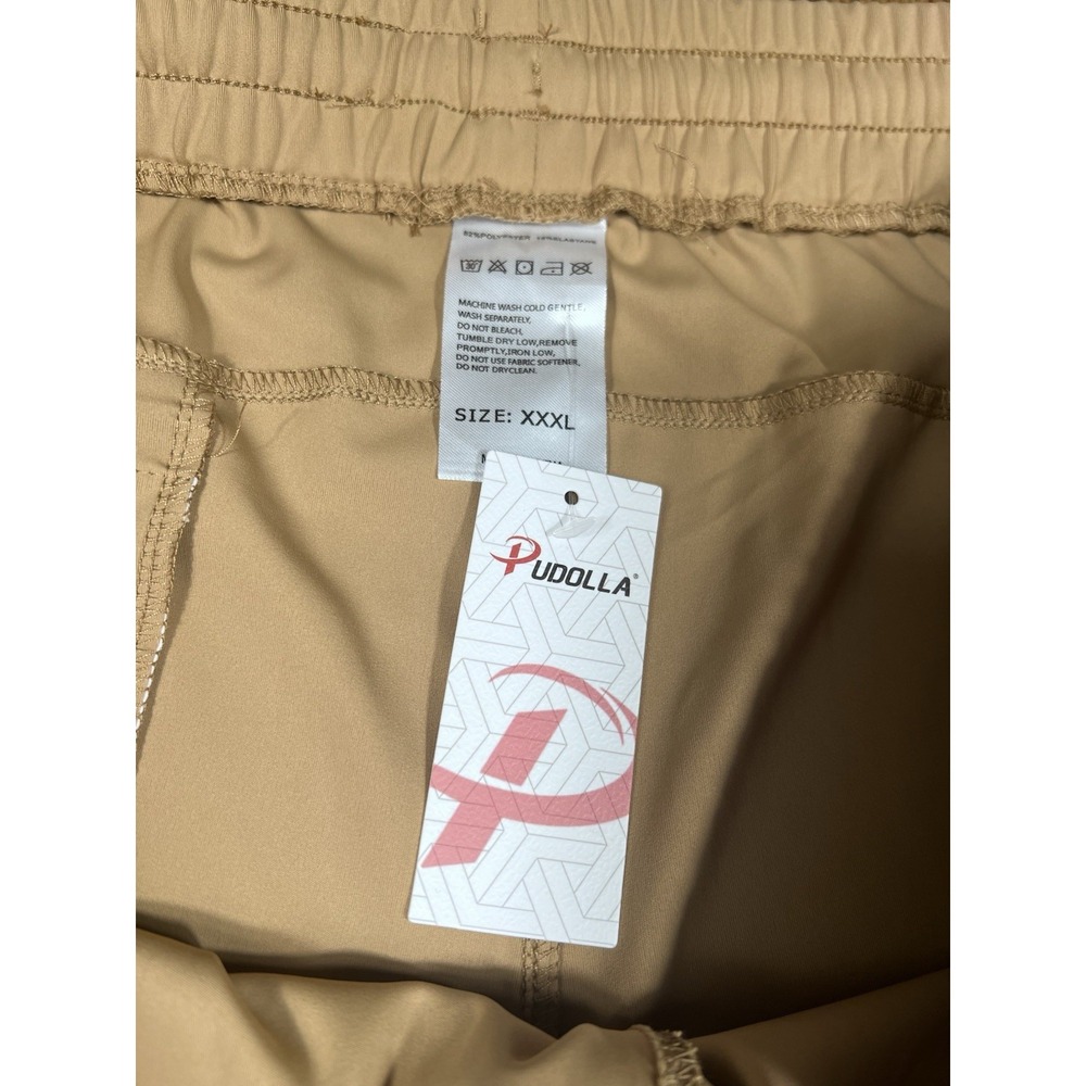 Men's Pudolla Brown Jogging Pants Size 3XL New With Tags Very Nice - Picture 3 of 7